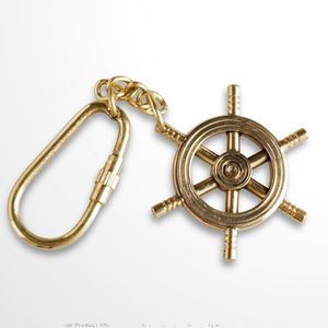 Brass <b>Ship</b> <b>Wheel</b> Metal Key Chain Marine Style Keyring for Bike Car Keys Home Decor - Product Image 4
