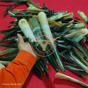 Chausse-pied artisanal en corne de buffle de 12 pouces, écologique, avec sangle plate en cuir, qualité supérieure naturelle, forme rectangulaire, meilleur prix - Product Image 6