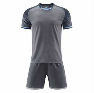 Uniforme de Fútbol Ecológico, Cuello Redondo, Manga Corta, Malla Antibacteriana, Secado Rápido, Transpirable, Cintura Elástica de Spandex/Poliéster - Product Image 1