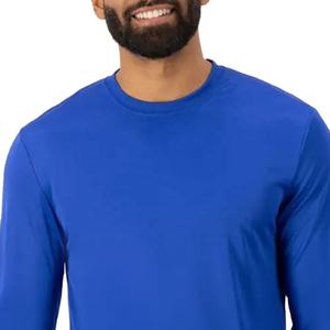 Camiseta personalizable de manga larga personalizada para hombre, Camiseta de cuello redondo de poliéster 100% de secado rápido, perfecta para ropa de calle y ropa informal - Product Image 5