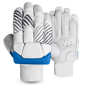 Gants de frappe de cricket en cuir Pittards professionnels personnalisés, légers, haute protection, rembourrage gris glacé, protège-mains de frappe. - Product Image 3