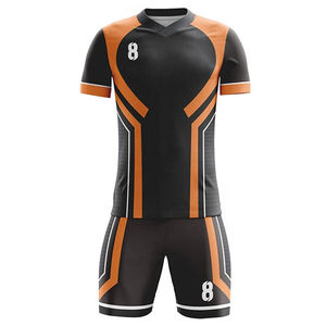 Ensemble d'uniformes de football personnalisés 2026 avec logo imprimé, taille unique, noir, sublimation, 100 % polyester, séchage rapide, respirant, unisexe - Product Image 5