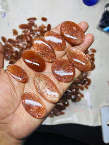 Venta al por mayor 100% Natural Sunstone Gemstone Cabochon Red Fire Opal Crystal Beauty Style Loose Gemstones - Product Image 3