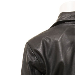 Custom Women's Genuine <b>Leather</b> <b>Blazer</b> Full Sleeve Turn-down Collar Single Button Solid Color Outer Wear - Product Image 6