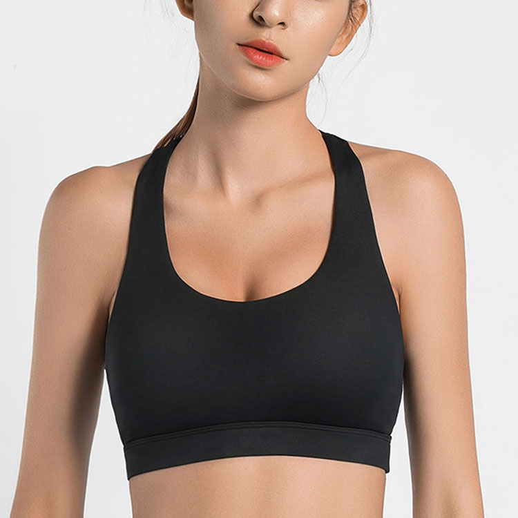 Women's Sporty Sports Bra Front Closure Breathable Knitted Fabric Logo Cup Active Exercise Fitness Combo Number Pieces Wire Free