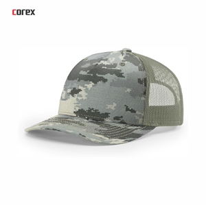 Casquette Trucker en Maille Camouflage Personnalisée 5 Panneaux Réglable Respirante Imperméable pour Adultes Printemps Hiver Pêche - Product Image 1