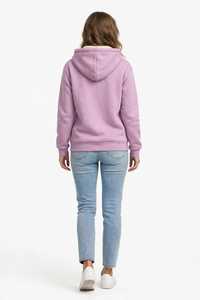 <b>Women's</b> Regular Fit Solid Breathable Casual Long Sleeve Regular Length Modal Zip-Through Hoodie with Front Logo and Pockets - Product Image 5