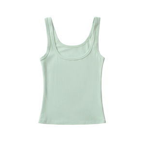 เสื้อกล้ามทรงรัดรูป แบรนด์ PHANTOM IMPEX รุ่น Summer 2026 ผลิตจากผ้าฝ้าย 100% ระบายอากาศได้ดี เป็นมิตรต่อสิ่งแวดล้อม ทรงเข้ารูป แขนกุด แบบ Racerback สีพื้น สำหรับผู้หญิง - Product Image 4
