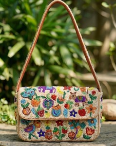 Sac à bandoulière noir à motif Jupiter très vendu, orné de perles, avec logo planète en cristal, pour soirées, pochette de soirée, vente en gros - Product Image 2