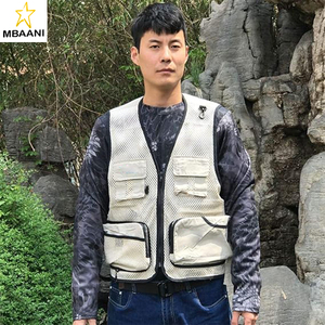 เสื้อกั๊กตาข่ายพับได้สำหรับตกปลา ตั้งแคมป์ เดินทางกลางแจ้ง มีหลายกระเป๋า เสื้อกั๊กน้ำหนักเบาสำหรับถ่ายภาพ - Product Image 2