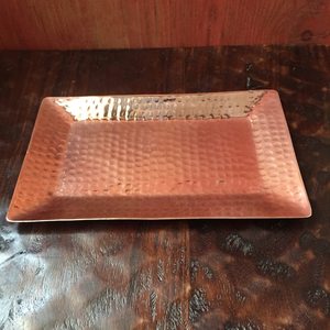 Bandeja Rectangular de Cobre Martillado con Acabado Antiguo, para Servir, Decoración del Hogar, Cocina, Mesa de Comedor o Plato de Regalo - Product Image 2