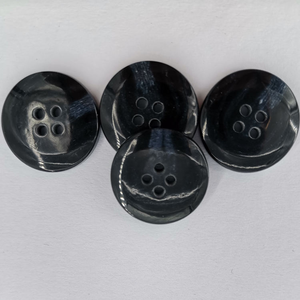 Boutons en corne noire naturelle à 4 trous de haute qualité pour vestes et costumes, vente en gros, fabrication sur mesure, très demandés - Product Image 3