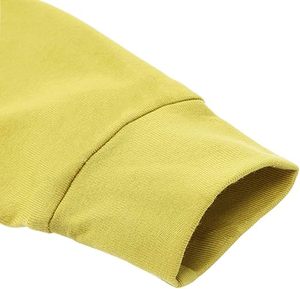Conjunto Deportivo de Algodón Amarillo para Bebés Niños, Cuello Redondo, Manga Larga, Color Sólido, Estilo Casual para Otoño, Pantalones Largos, Corte Regular - Product Image 3