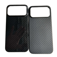 Casing HP Serat Karbon Harga Pabrik 3K Glossy Presisi/Lubang Kamera Besar untuk iPhone 17 Pro 17 Pro Max Cover Serat Karbon