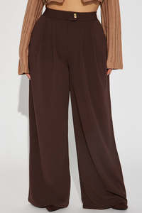Cotton Linen Women Wide Leg Pants High Waist Pocketed Loose Trousers Spring Summer Lady Casual Trouser In Reasonable Price - Product Image 2