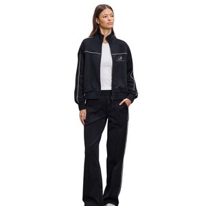 Womens Piping <b>Track</b> <b>Jacket</b> Custom Sportswear Full Zip Athletic Training <b>Jacket</b> Lightweight Casual Teamwear OEM ODM Wholesale - Product Image 1
