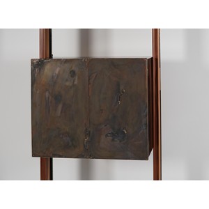 Luxury Exotic Wood Wall Shelf with Brass Accents - Teak Wood | Wholesale - Product Image 2