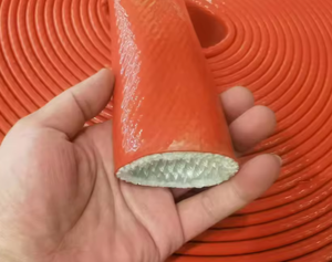 Manchon en fibre de verre ignifuge et résistant à la chaleur avec revêtement en caoutchouc silicone, homologué 600V - Product Image 3