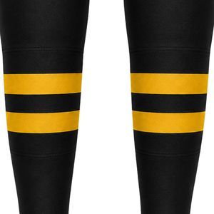 <b>Black</b> Gold Ice Hockey <b>Socks</b> for Men Breathable Professional Hockey Stockings Lightweight Athletic Team Match Equipment - Product Image 5