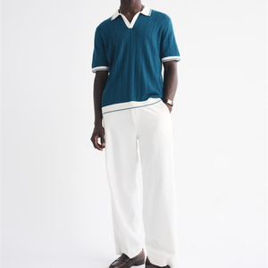 Summer <b>Men's</b> Solid Woven Shirt 2026 New Arrival 100% Cotton Front Logo Pocket Design Casual Breathable <b>Short</b> Sleeve 220g Fabric - Product Image 3