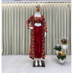 Belle jupe pour femme-Ensemble chemisier et haussement d'épaules pour les fêtes pour un look élégant - Product Image 1