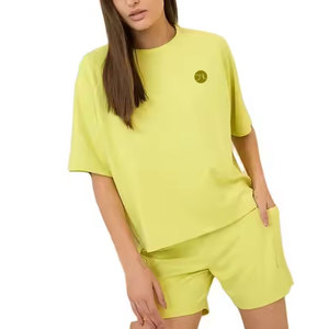 Ropa Deportiva y Fitness para Mujer, Conjunto de Shorts 100% Algodón, Camisetas Deportivas con Shorts a Juego, Gran Venta - Product Image 2