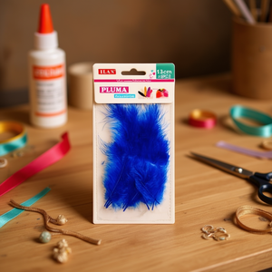 ขนนกสีน้ำเงิน ILAN Pluma ขนาด 13 ซม. สำหรับงานฝีมือและของตกแต่ง - Product Image 3