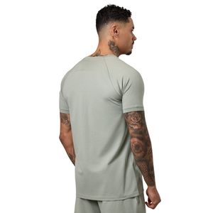 Camiseta Deportiva de Cuello Redondo para Hombre, Color Verde Salvia, Manga Corta, Transpirable, Ligera, para Fitness, Running, Entrenamiento, Gimnasio, Ropa Deportiva - Product Image 2