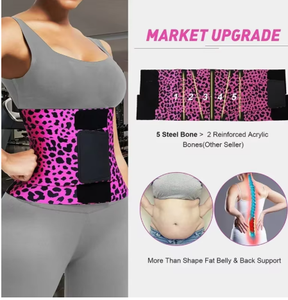 Faja Reductora de Cintura y Abdomen de Poliamida para Entrenamiento, con Triple Envoltura, Corsé, Banda de Sudoración, Moldeadora Deportiva para Gimnasio - Product Image 6