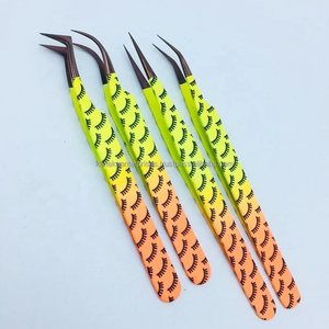 แหนบต่อขนตาปลายแหลมแบบมืออาชีพ ทำจากสแตนเลสเคลือบกระดาษพิมพ์ ป้องกันแม่เหล็ก ป้องกันไฟฟ้าสถิต - Product Image 6