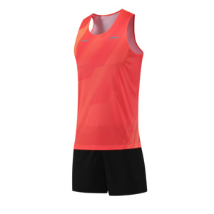 Conjunto Deportivo Cómodo para Atletismo de Verano, Uniforme para Correr al Aire Libre y Gimnasio, con Logotipo Personalizado, 100% Poliéster, Absorbente de Humedad - Product Image 3