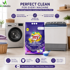 Poudre de lessive à la lavande 2X Nettoyage en profondeur |   Élimination puissante des taches pour vêtements extra-blancs Lavage à la main et en machine Parfum frais - Product Image 4
