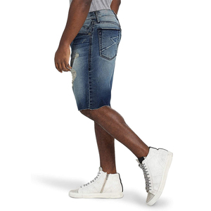 Lightweight Distressed Windproof Streetwear Denim Shorts for Men Custom Logo Design Acid Wash 100% Cotton Casual - Product Image 4