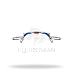Bocado de hierro dulce tipo snaffle de mejilla completa con puerto bajo y cápsula para entrenamiento y control en equitación - Product Image 3
