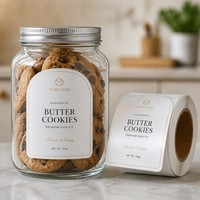 Étiquettes en papier synthétique imprimées sur mesure en usine, rouleaux d'autocollants adhésifs imperméables pour l'emballage alimentaire