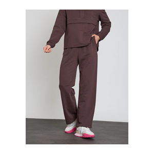 Conjunto Deportivo para Mujer, Sudadera Blanca Holgada de Cierre Parcial, Pantalones de Poliéster Transpirables, Color Sólido, Estilo Minimalista, Ropa de Primavera - Product Image 5