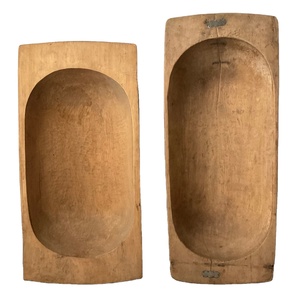 Bol de pâte de service en bois fait à la main de haute qualité au prix d'usine bol de pâte de 2 tailles différentes et forme carrée - Product Image 1