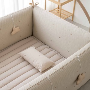 [S.P Company] Protector de Cuna para Bebé, 100% Algodón, Bordado, Absorbente de Impactos, Lolbaby - Product Image 3