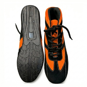 Chaussures techniques bleu clair et noir en daim pour karting et course sur piste, pour pilotes professionnels de karting et de moto. - Product Image 5
