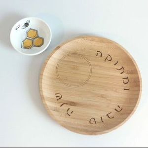 Tabla para Challah de Madera de Acacia con Incrustaciones de Resina Blanca, Bandeja para Servir Pan de Shabat, Decoración Judaica para el Hogar, Regalo - Product Image 2