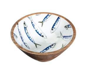 Decorative Art Wooden Bowl Enamel Lining Gold Star Details Luxury Eco-Friendly Design for Ramadan <b>Eid</b> Celebrations Party <b>Gifting</b> - Product Image 6