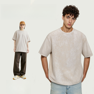 Acid Wash Custom logo 100%Cotton 260GSM Streetwear Heavyweight Drop Shoulder Vintage t Shirt Acid Wash Acid Wash T-Shirt Vintage - Product Image 1