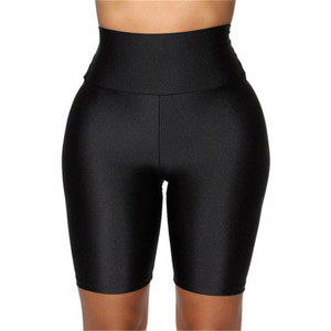 Shorts Capri pour Hommes à Taille Haute, Couleur Unie, Ceinture Élastique, Respirant, Tricoté en Spandex et Polyester, Style Sportif - Product Image 6