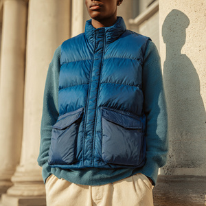 Stand Neck Puffer Vest Winter Streetwear Puffy Sleeveless Vest Winter Men <b>Duck</b> <b>Down</b> Vest Sleeveless Puffer Vest <b>Jacket</b> - Product Image 5