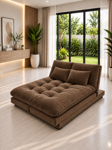 Canapé-lit moderne émeraude Smile convertible 3-en-1 pour chambre, appartement, villa, salon avec structure en bois et assise en dacron - Product Image 4