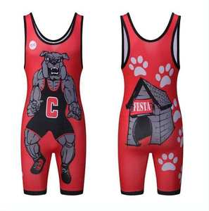 Top quality Sublimation men wrestling clothing wrestling singlet team weightlifting suit wrestling singlet for men Team - Product Image 1