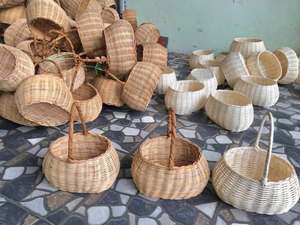 Panier cadeau artisanal en rotin naturel du Vietnam, écologique, pour fleurs de mariage, pique-nique, service, cadeaux saisonniers, décoratif - Product Image 4
