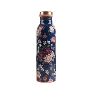 ขวดน้ำทองแดงพิมพ์ลายดอกไม้ทำมือจากอินเดีย ขายส่ง ป้องกันการรั่วซึม เป็นมิตรกับสิ่งแวดล้อม เหมาะสำหรับใช้ในชีวิตประจำวัน - Product Image 5