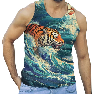 Men Tank Top New Quality 3D Printed Sea Snow Tiger Tank Tops <b>For</b> Man Cool <b>Animal</b> <b>Pattern</b> Tees Summer Casual Vest Oversized - Product Image 5