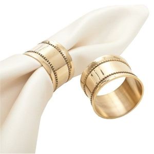Porte-serviettes en métal de qualité supérieure pour banquets, anneaux à serviettes en fil doré entrelacé pour réceptions de mariage et décoration de table de luxe - Product Image 4